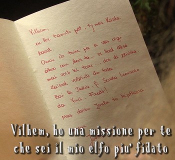 Letta da Babbo Natale a Vilhem per una missione speciale