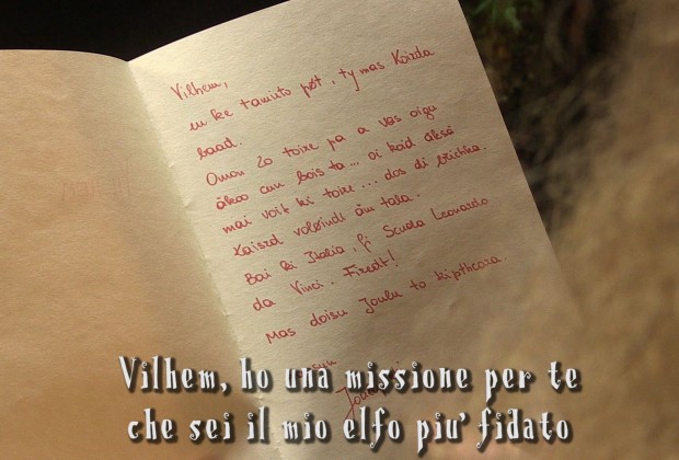 Letta da Babbo Natale a Vilhem per una missione speciale