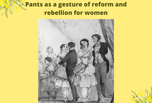 First woman on sale to wear pants