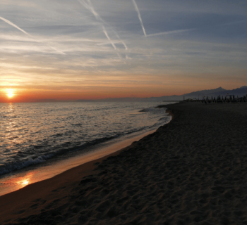 Viareggio sunset from the beach