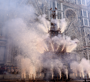 Brindellone of Florence with fireworks