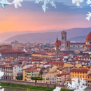 panorama su firenze con la cornice invernale